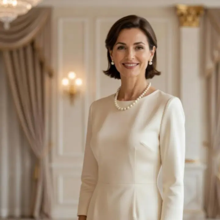 Founder KLUCZNIAK ŻANETA BARBARA standing beside an elegantly styled poker table prepared for a luxury event.